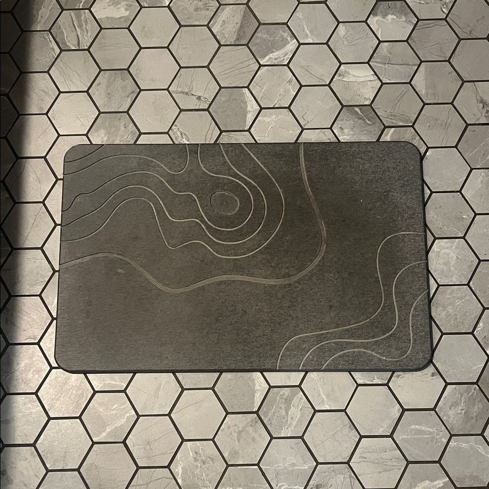 Modern Charcoal Bath Mat